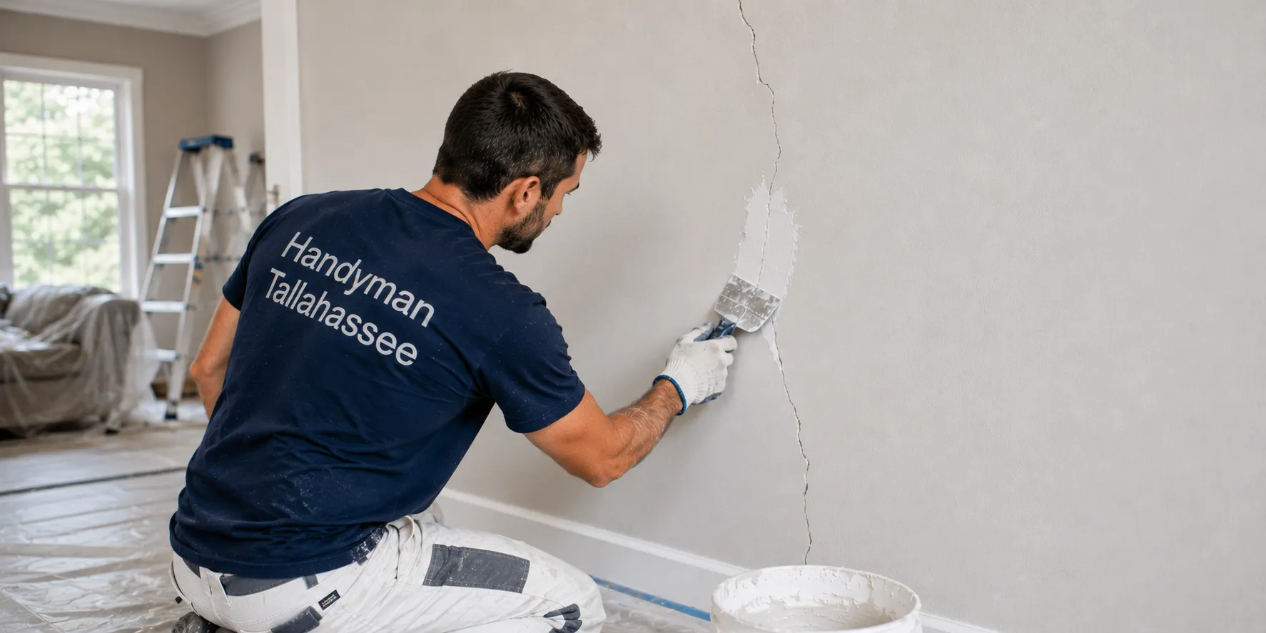 Drywall crack repair and wall sealing