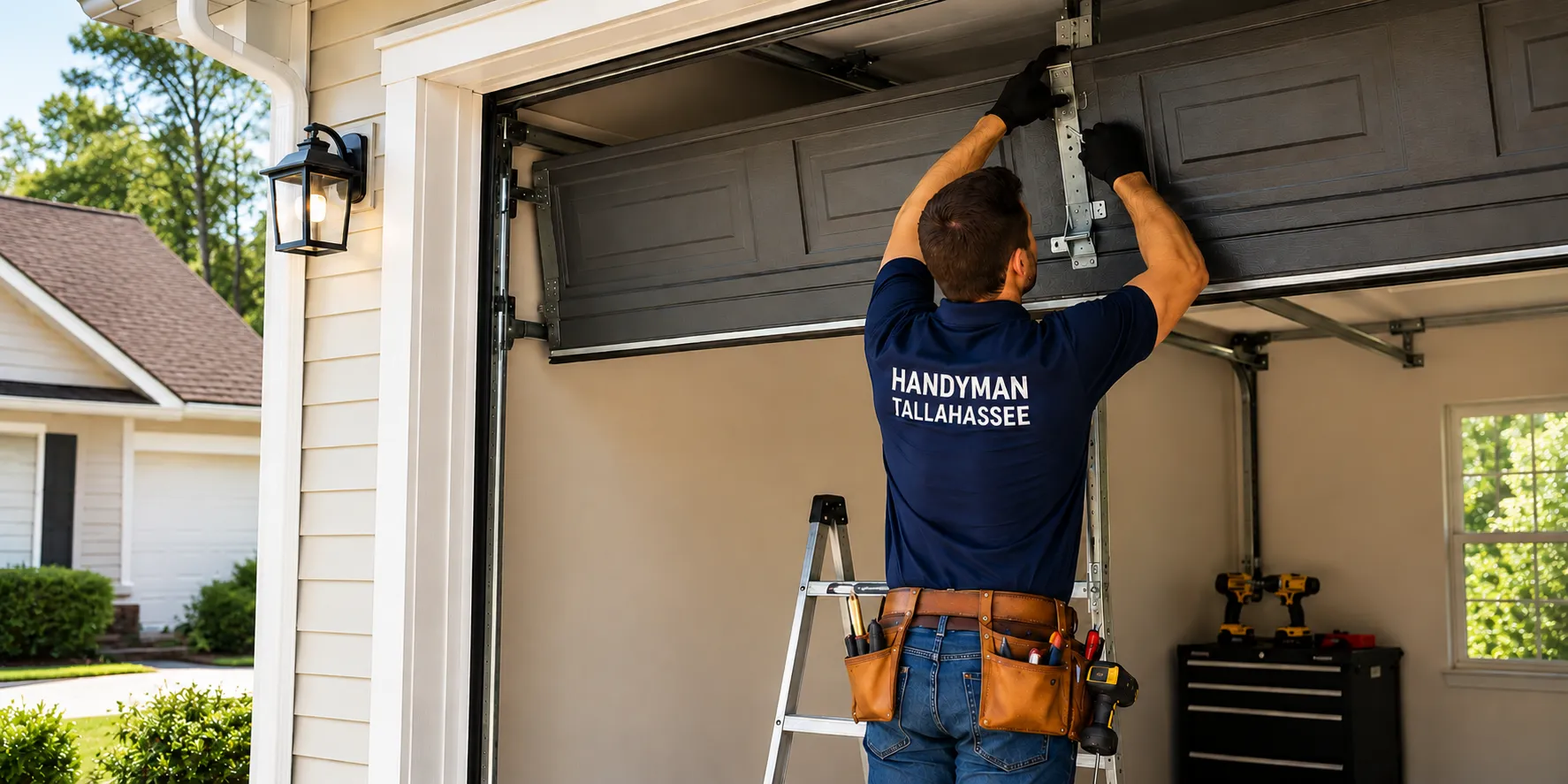 Handyman configuring a smart TV in Tallahassee