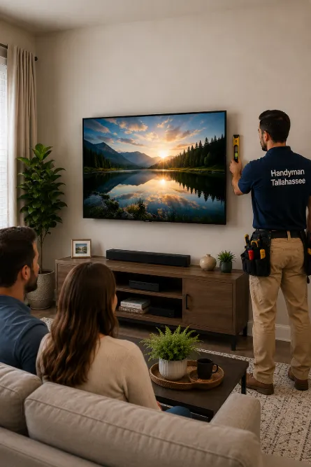 TV mounting height and viewing angle placement