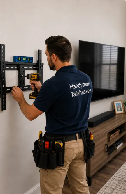 Secure TV mounting into wall studs